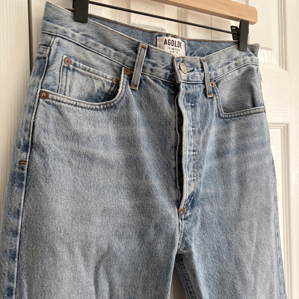 Agolde Riley Straight Leg Crop Jeans - Picture 2 of 9